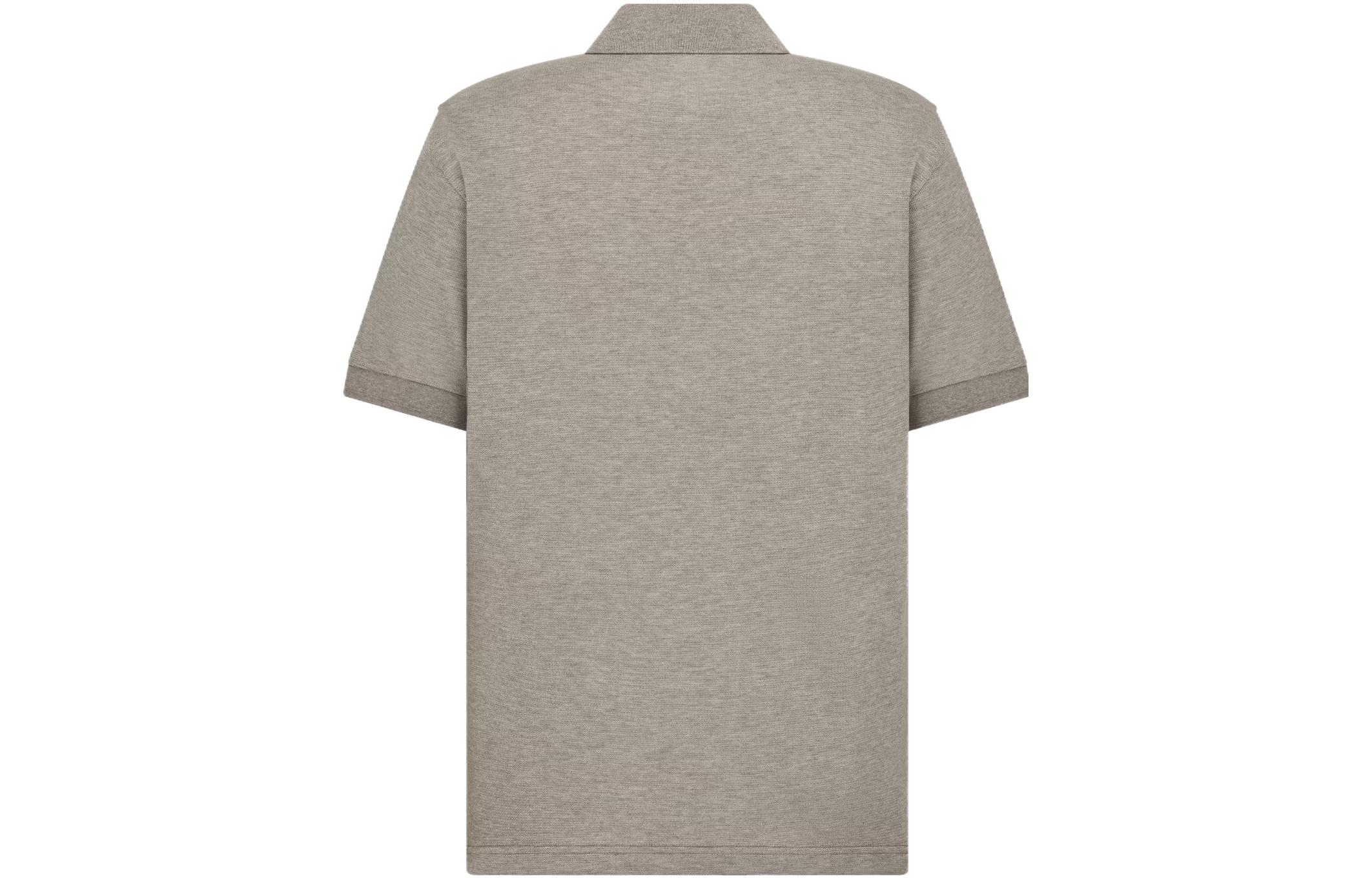 Lookbook 디올 FW23 로고 자수 반팔 폴로 셔츠 - 그레이 393J811A0869-C888