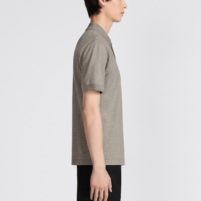 DIOR FW23 Baju Polo Logo Sulaman Lengan Pendek - Kelabu 393J811A0869-C888 Details for DIOR FW23 Baju Polo Logo Sulaman Lengan Pendek - Kelabu 393J811A0869-C888