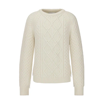 DIOR FW23 Solid Color Casual Knit Sweater - White 343M636AT719-C030