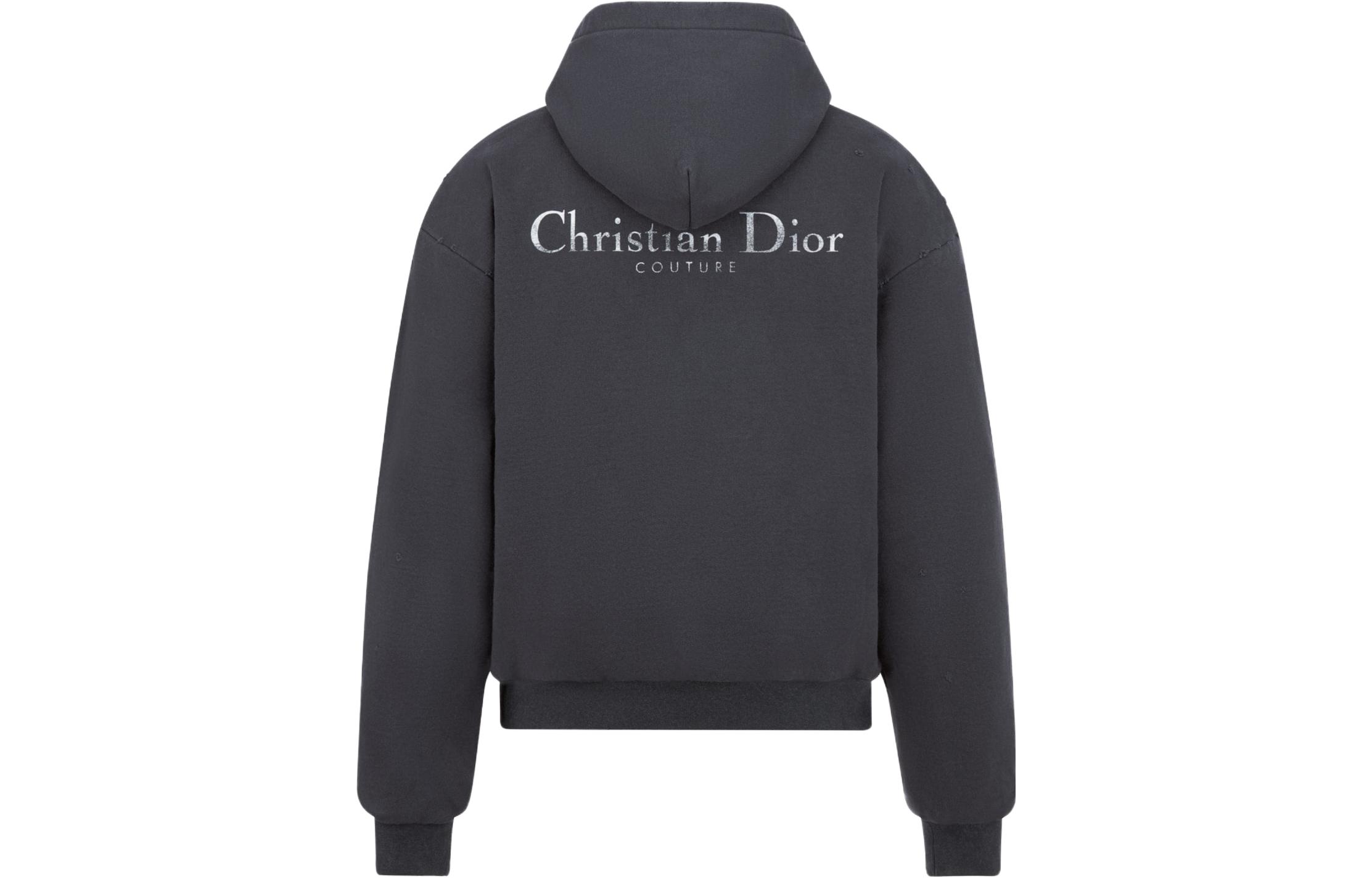 Lookbook DIOR FW23 Hoodie Warna Solid dengan Logo Print. 343J691A0878-C870