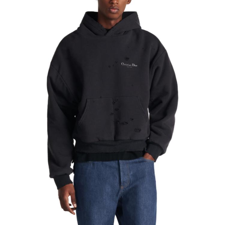 Purchase DIOR FW23 Hoodie Warna Solid dengan Logo Print. 343J691A0878-C870