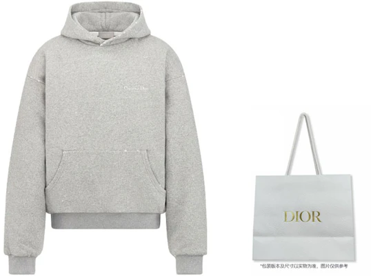 DIOR FW23 Hoodie Warna Solid dengan Logo Print. 343J691A0878-C870 2