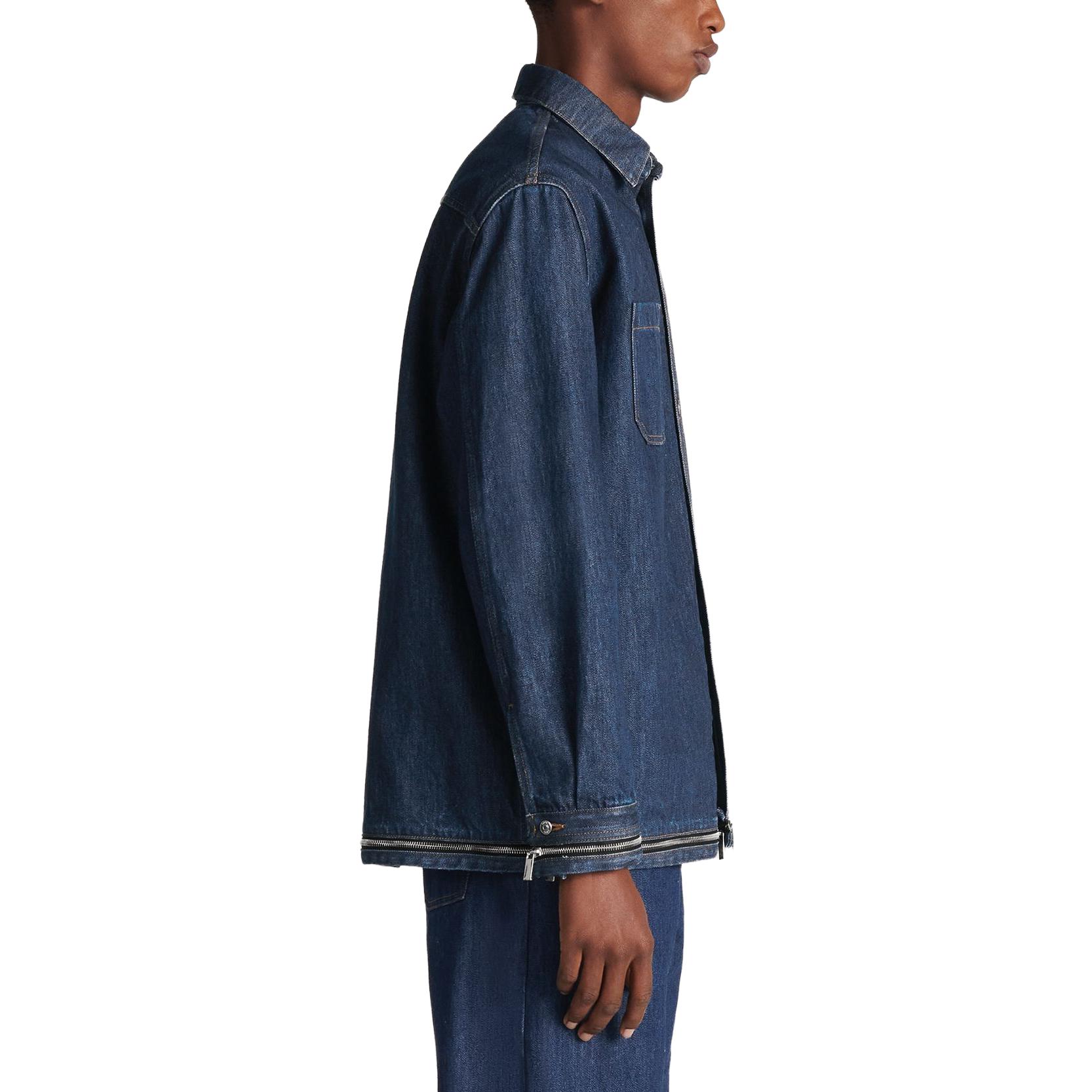 Details for DIOR FW23 藍色純色長袖襯衫 343D582A337-XC585