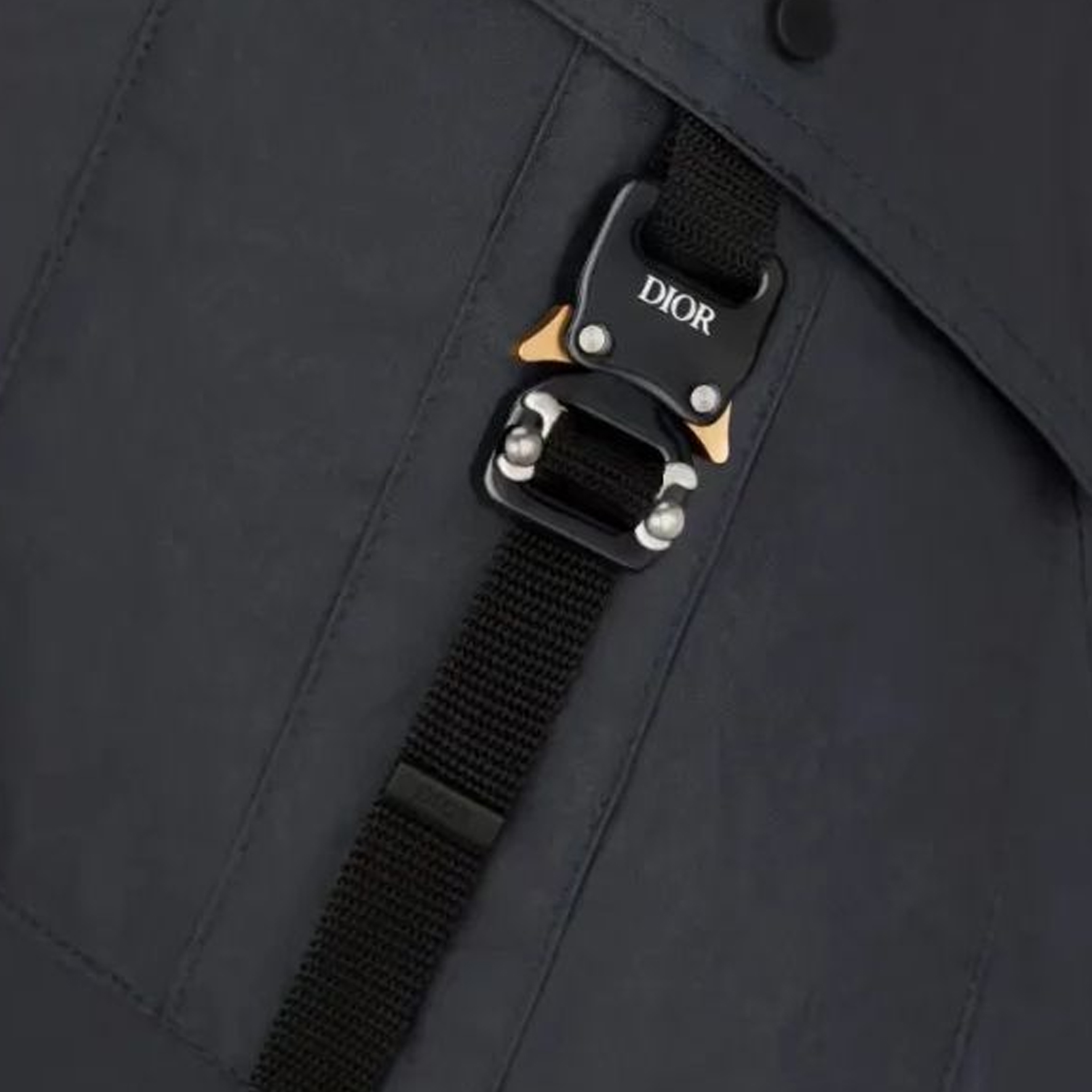 Shop DIOR FW23 深蓝色直筒宽松休闲长裤 293C174A5573-C540