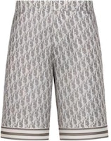 DIOR FW23 Striped Letter Print Slim Fit Casual Shorts Grey 013C121B4751-C881 DIOR FW23 Striped Letter Print Slim Fit Casual Shorts Grey 013C121B4751-C881