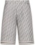 Buy DIOR FW23 Pantalones Cortos Ajustados Casual Gris con Rayas y Letras Estampadas 013C121B4751-C881