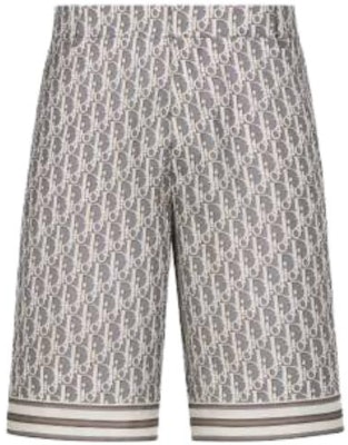 DIOR FW23 Pantalones Cortos Ajustados Casual Gris con Rayas y Letras Estampadas 013C121B4751-C881 Order DIOR FW23 Pantalones Cortos Ajustados Casual Gris con Rayas y Letras Estampadas 013C121B4751-C881
