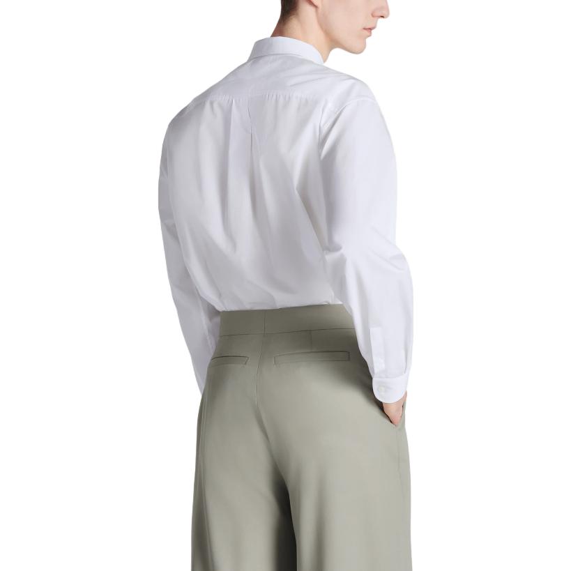 DIOR FW23  White Long Sleeve Shirt with Embroidered Logo Design. 243C551D1581-C080 圖 5