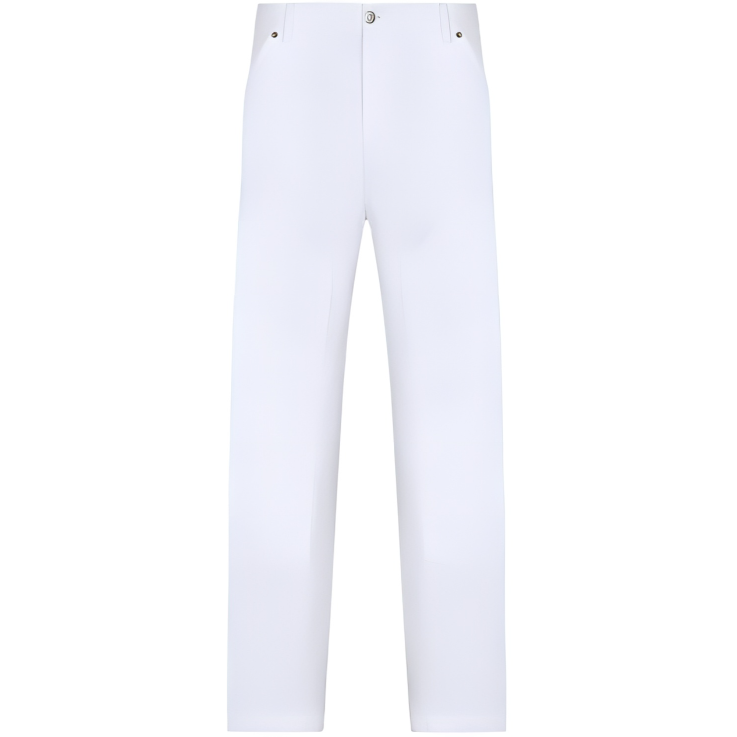 DIOR FW23  White Mid-Rise Straight-Leg Jeans with Button Closure. 413D180A352X-C000