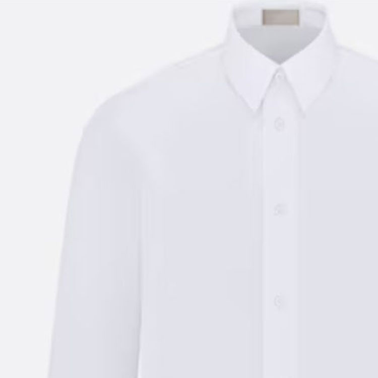 DIOR FW23  White Solid Color Long-Sleeve Casual Shirt. 013C547E1581-C000 圖 4