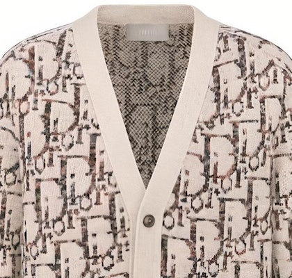 DIOR 2023秋冬羊毛Oblique提花V领针织毛衣卡其色. 213M233AT662-C187 Sizing DIOR 2023秋冬羊毛Oblique提花V领针织毛衣卡其色. 213M233AT662-C187