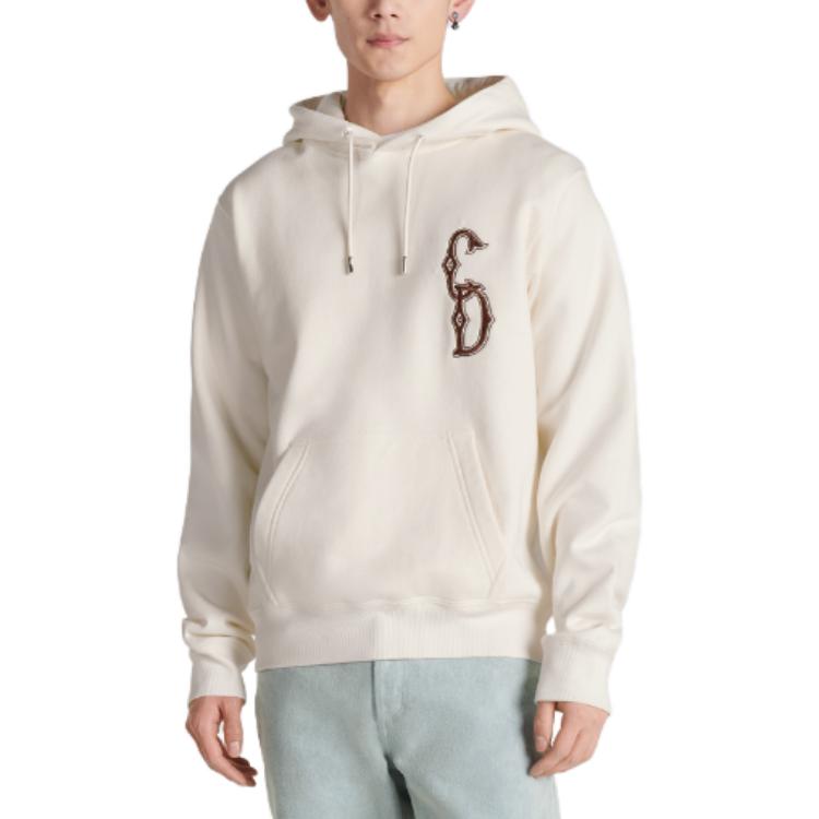 DIOR FW23 Beige  Hoodie with Solid Color and Embroidered Lettering. 343J698A0531-C087 圖 4