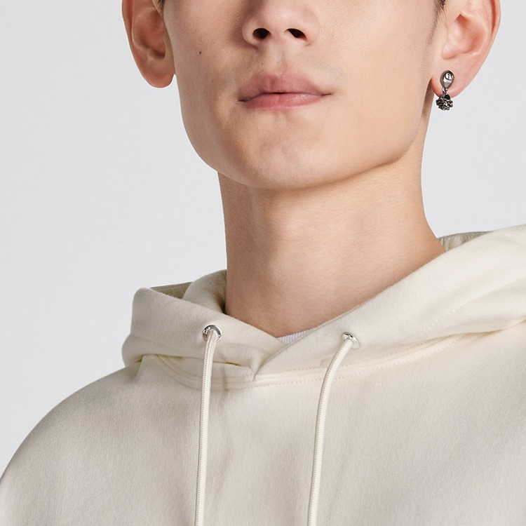 DIOR FW23 Beige  Hoodie with Solid Color and Embroidered Lettering. 343J698A0531-C087 圖 7