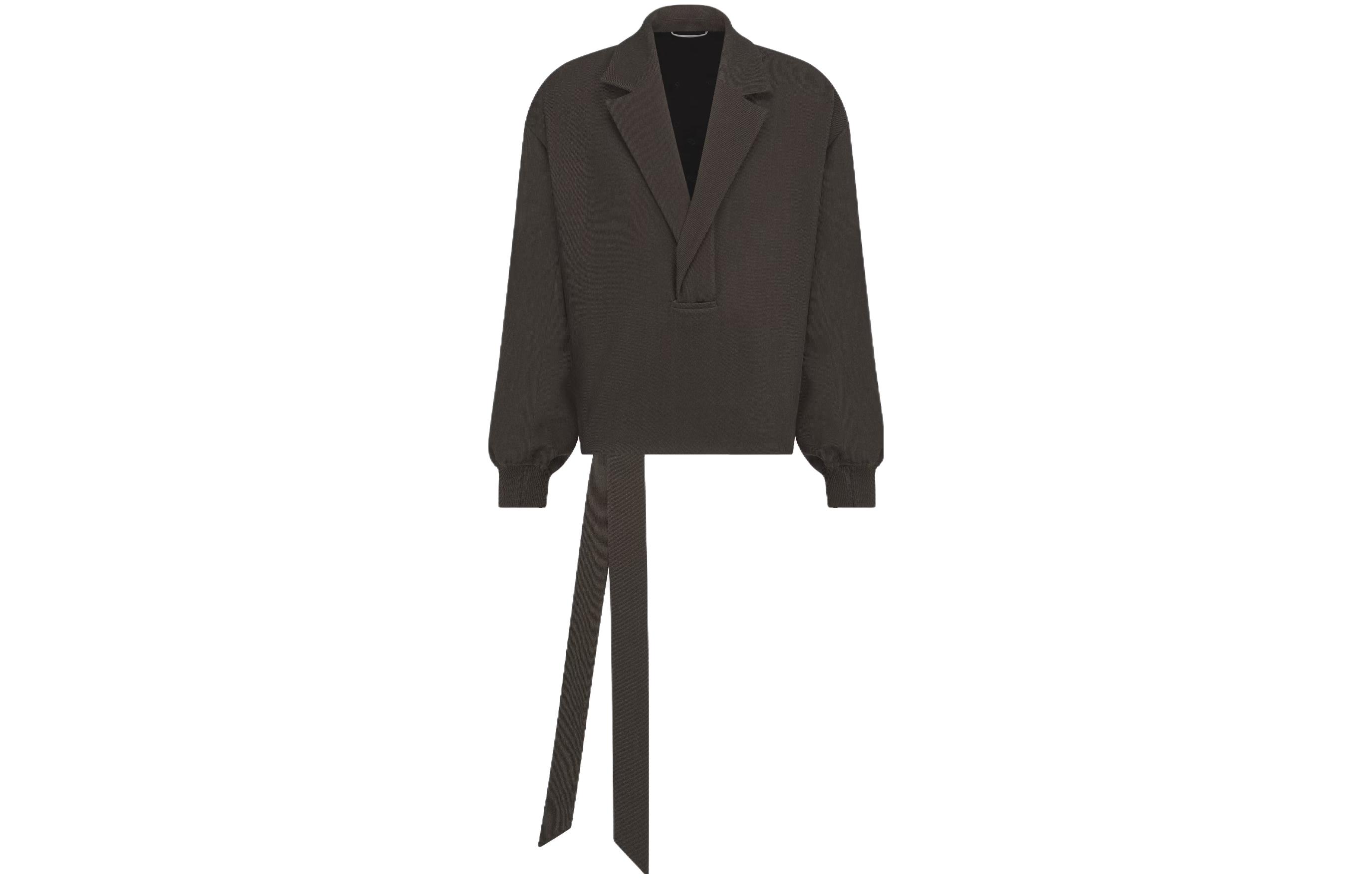 DIOR FW23 Brown Pullover Jacket with Tailored Strap Detail 343C606B5959-C700