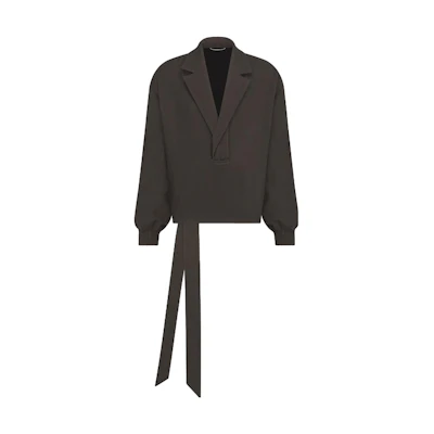 DIOR FW23 Brown Pullover Jacket with Tailored Strap Detail 343C606B5959-C700