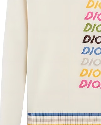 ディオール FW23 カラフルロゴ刺繍クルーネックスウェット メンズ オフホワイト. 413M649AT77-4C087 Sizing ディオール FW23 カラフルロゴ刺繍クルーネックスウェット メンズ オフホワイト. 413M649AT77-4C087