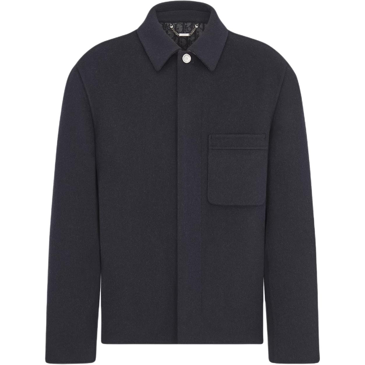 DIOR FW23 ICONS Wool-Cashmere Blend Reversible Jacket with Collar 413C209A6069-C588