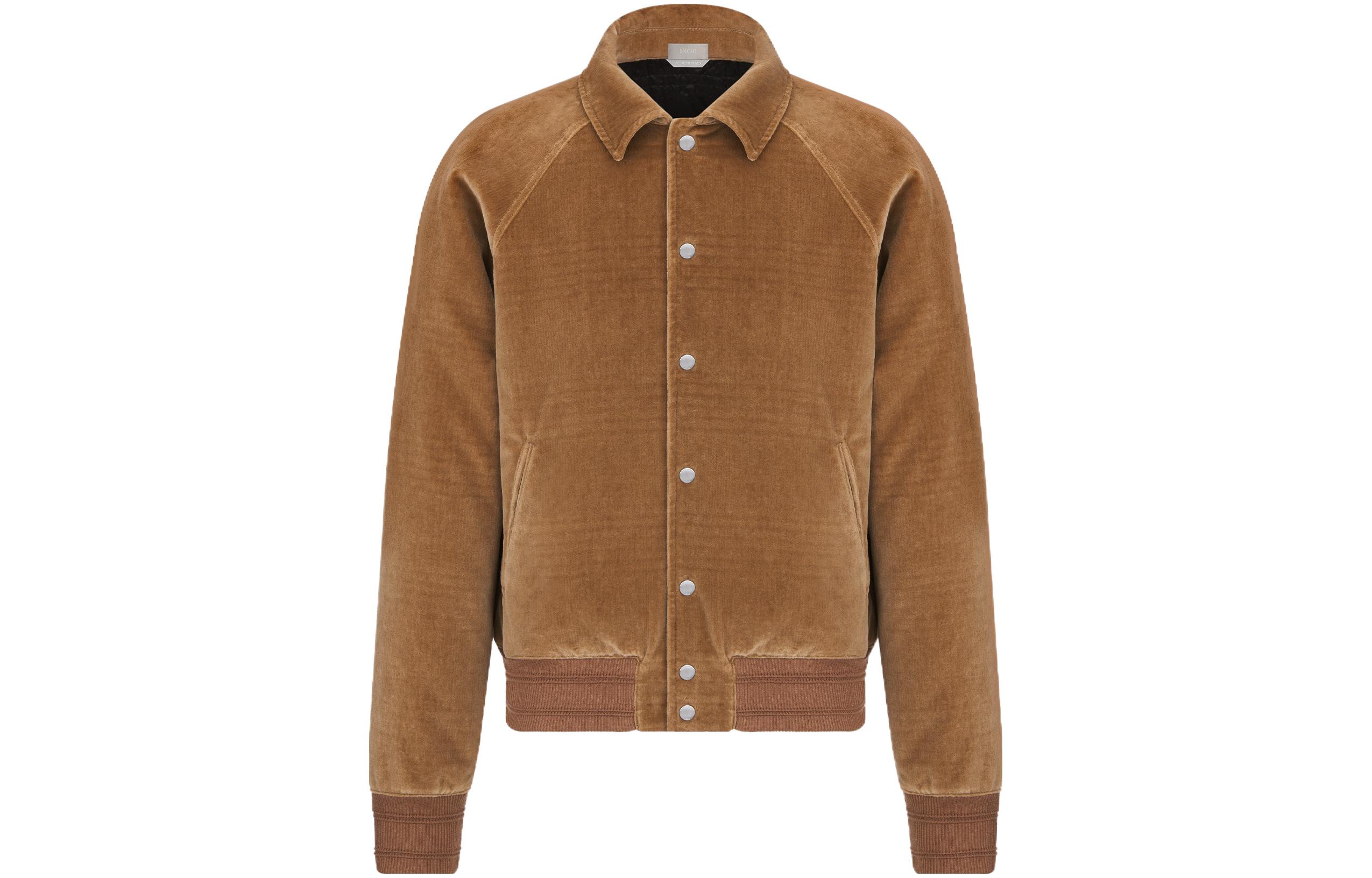 DIOR FW23 Khaki Single-Breasted Jacket with Solid Color Design 343D484A5948-C189