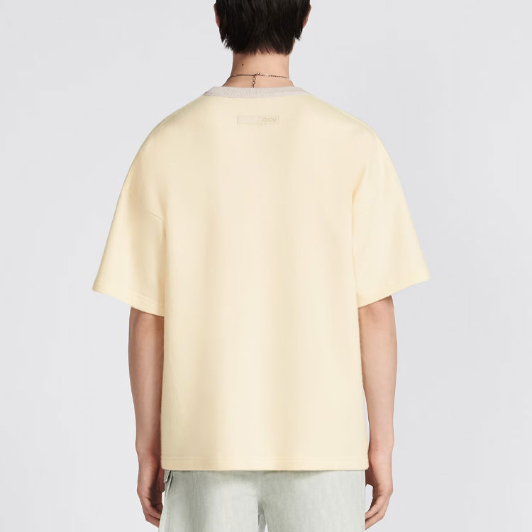 Purchase ディオール FW23 レタープリント クルーネック 半袖 Tシャツ ベージュ メンズ. 393J677D0845-C080