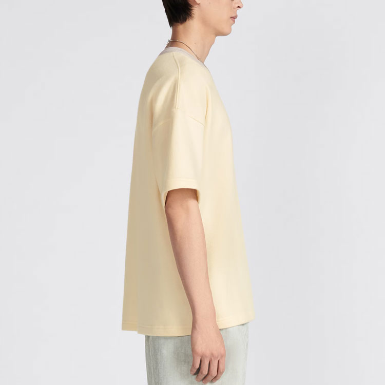 Details for ディオール FW23 レタープリント クルーネック 半袖 Tシャツ ベージュ メンズ. 393J677D0845-C080