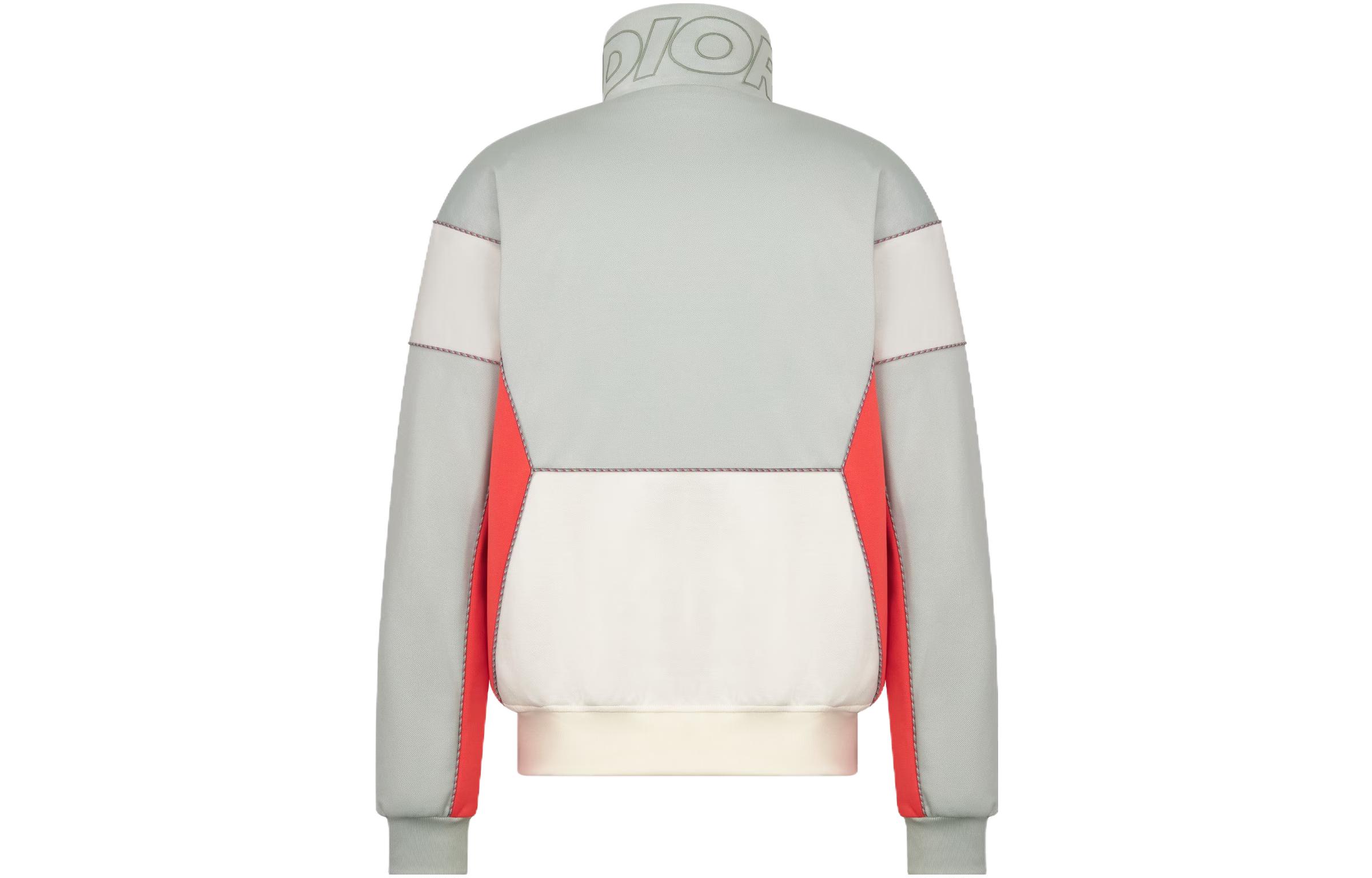 Lookbook Dior FW23 拼色Logo拉鍊外套 灰色 393J431A0776-C680