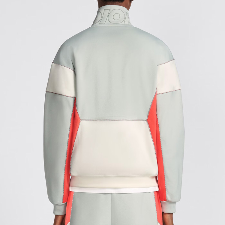 Purchase Dior FW23 拼色Logo拉鍊外套 灰色 393J431A0776-C680