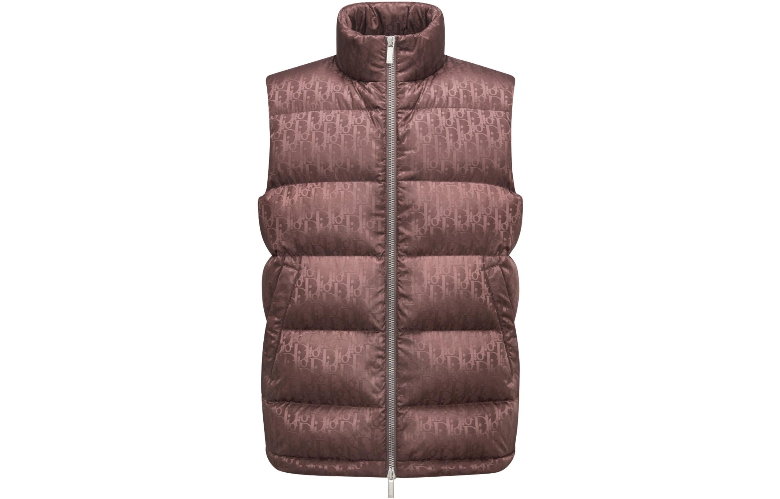 Order DIOR FW23 棕色高领羽绒马甲印花款 033C410A4462-2779