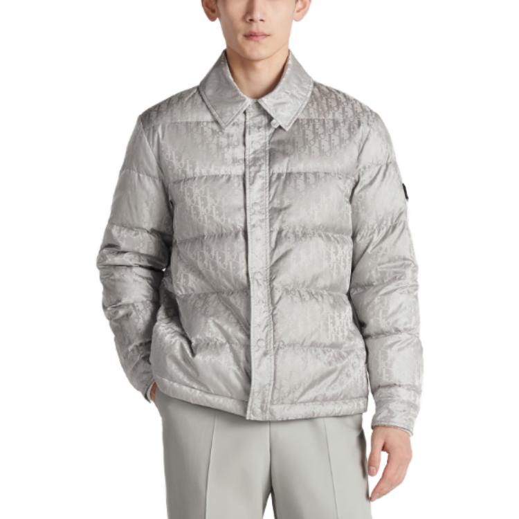DIOR FW23 Monogram Quilted Long Sleeve Jacket Grey 293C436A446-2C889 圖 4
