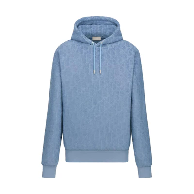 DIOR FW23 Pattern Jacquard Oversized Hoodie Men’s Blue. 113J631A0684-C520