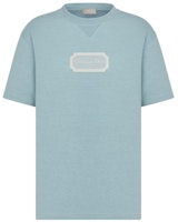 DIOR FW23 Solid Color Logo Embroidered Crewneck T-Shirt 343J696C0554-C581 DIOR FW23 Solid Color Logo Embroidered Crewneck T-Shirt 343J696C0554-C581