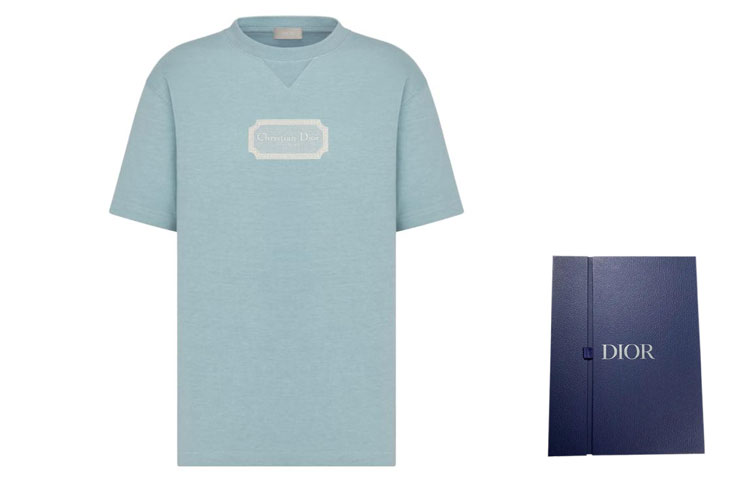 Purchase DIOR FW23 純色LOGO刺繡圓領T恤 343J696C0554-C581