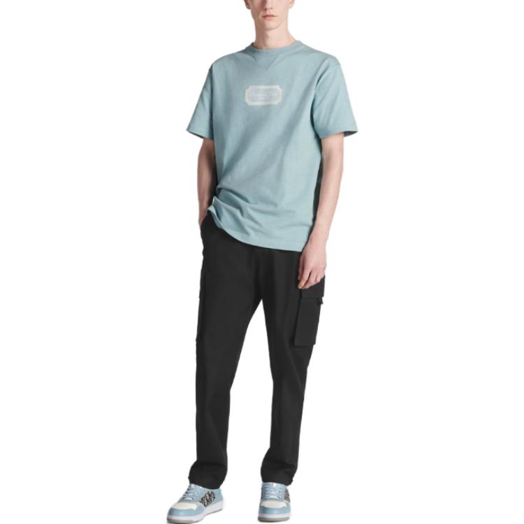 Details for DIOR FW23 純色LOGO刺繡圓領T恤 343J696C0554-C581