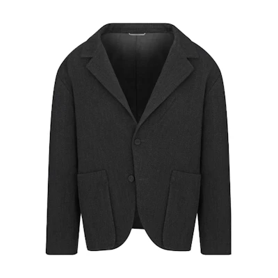DIOR FW23 Solid Single-Breasted Casual Jacket Deep Gray Long Sleeve 343C259A5959-C840