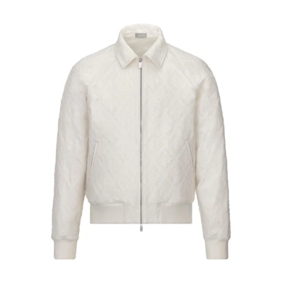 DIOR FW23 White Solid Color Casual Flight Jacket 343D494A336X-C000