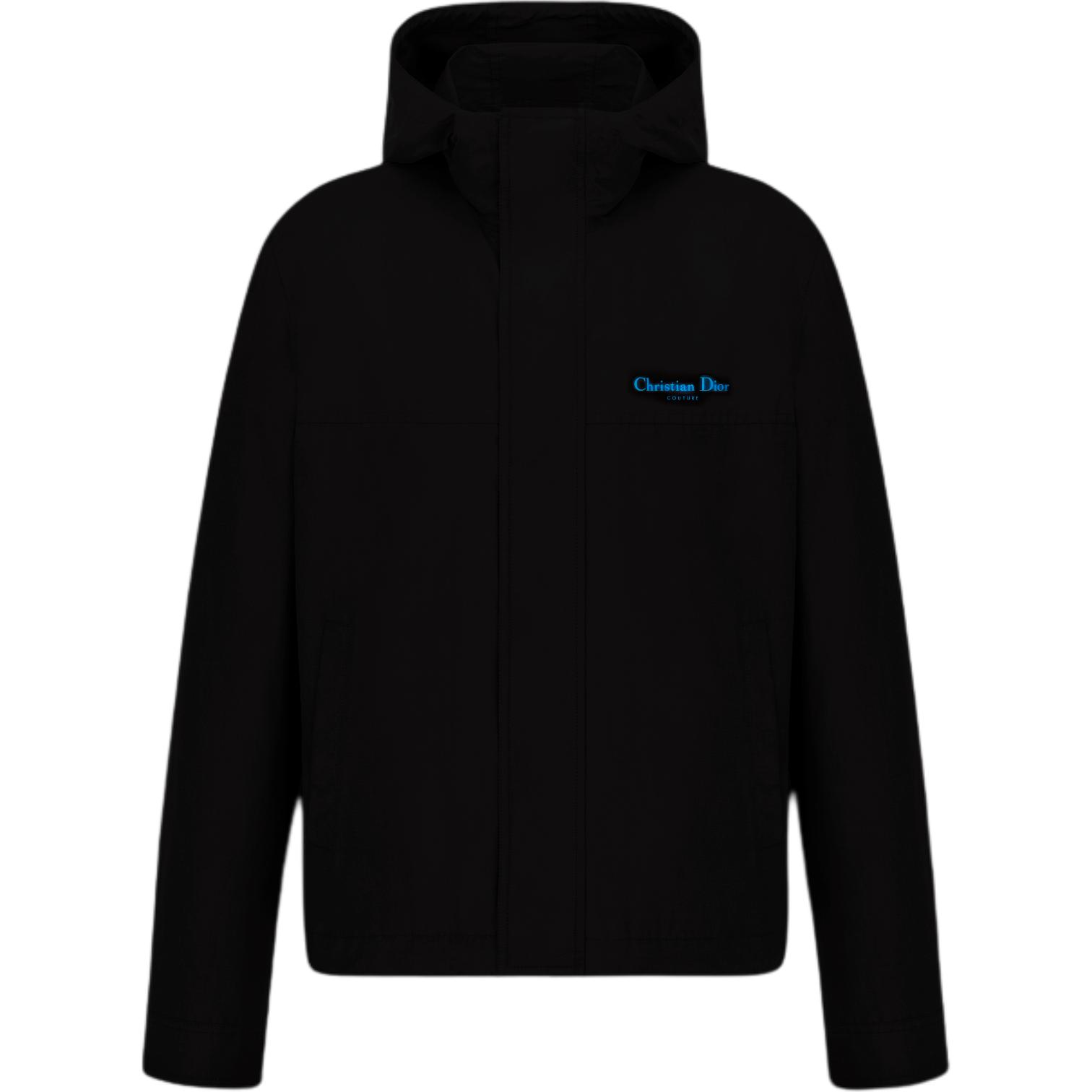 Lookbook DIOR FW24  Black Logo Print Zip-Up Hoodie Jacket. 493C424B6281-C980