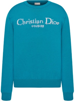 DIOR FW24 藍色刺繡標誌圓領毛衣。 443M645AT884-C580 Buy DIOR FW24 藍色刺繡標誌圓領毛衣。 443M645AT884-C580