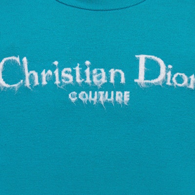 DIOR FW24 藍色刺繡標誌圓領毛衣。 443M645AT884-C580 Sizing DIOR FW24 藍色刺繡標誌圓領毛衣。 443M645AT884-C580