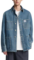 Purchase DIOR FW24 藍色Logo印花長袖牛仔襯衫外套 493D498A383X-C585