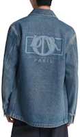 Details for DIOR FW24 藍色Logo印花長袖牛仔襯衫外套 493D498A383X-C585