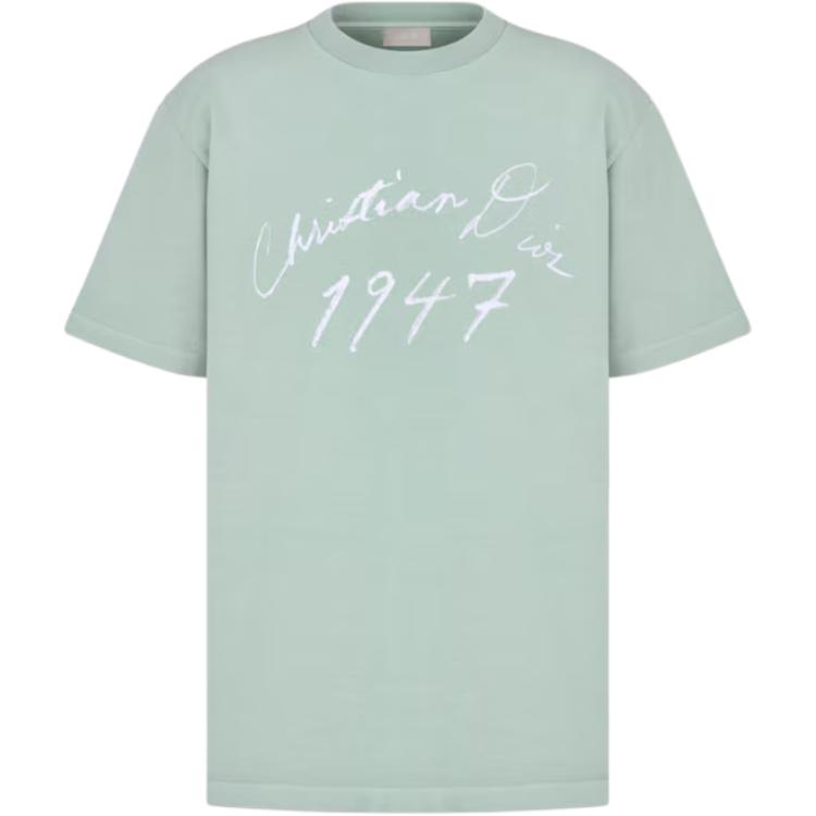 DIOR FW24  Green Loose-Fit T-Shirt with Letter Logo Design. 493J696G0554-C580