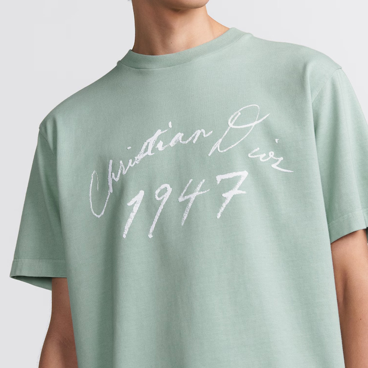 Details for DIOR FW24 綠色寬鬆字母Logo設計T恤 493J696G0554-C580