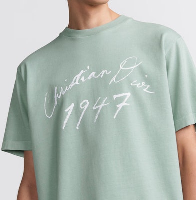 DIOR FW24 綠色寬鬆字母Logo設計T恤 493J696G0554-C580 Details for DIOR FW24 綠色寬鬆字母Logo設計T恤 493J696G0554-C580