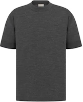 DIOR FW24 Grey Crewneck T-Shirt with Solid Color and Logo Embroidery. 493M600AT859-C888 DIOR FW24 Grey Crewneck T-Shirt with Solid Color and Logo Embroidery. 493M600AT859-C888