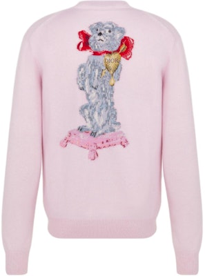 디올 FW24 핑크 애니멀 패턴 자카드 캐시미어 긴팔 스웨터. 493M651AT865-C483 Lookbook 디올 FW24 핑크 애니멀 패턴 자카드 캐시미어 긴팔 스웨터. 493M651AT865-C483