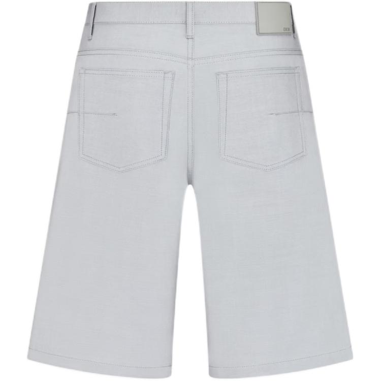 Lookbook DIOR FW24 Pantalones Cortos Grises con Logo, Bordado de Corazón y Cremallera. 313D008D384X-C883