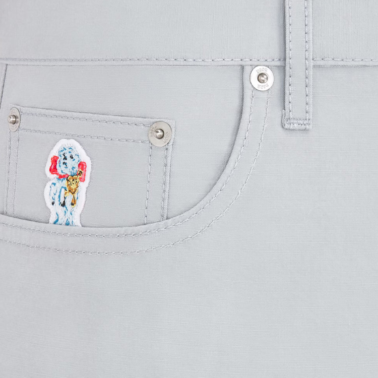 Cheap DIOR FW24 Pantalones Cortos Grises con Logo, Bordado de Corazón y Cremallera. 313D008D384X-C883