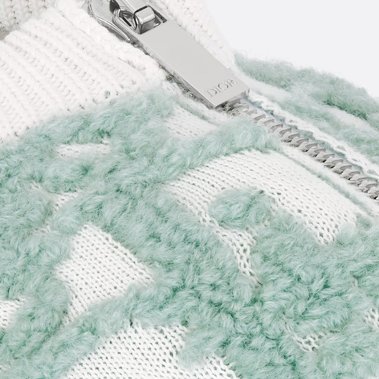 Cheap Suéter de punto DIOR FW24 Logo cuello redondo verde claro. 493M635AT847-C086