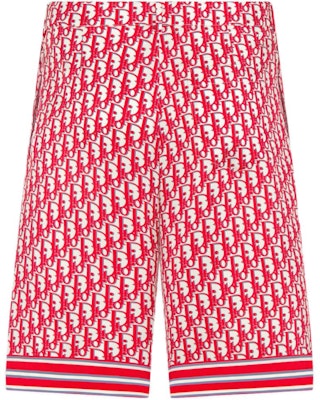 Pantalones Cortos DIOR FW24 Oblique Logo Rayados Rojos Casual. 013C121A4751-C073 Order Pantalones Cortos DIOR FW24 Oblique Logo Rayados Rojos Casual. 013C121A4751-C073