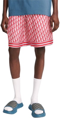 Pantalones Cortos DIOR FW24 Oblique Logo Rayados Rojos Casual. 013C121A4751-C073 Shop Pantalones Cortos DIOR FW24 Oblique Logo Rayados Rojos Casual. 013C121A4751-C073