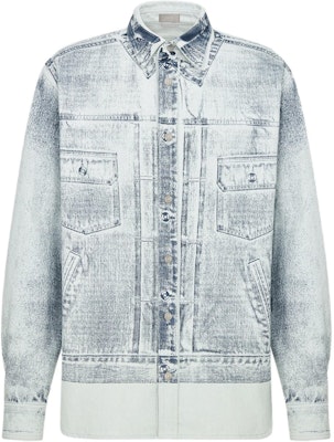 DIOR FW24圖案印花長袖襯衫藍色 - 時尚上衣 413D588A379X-C585 Buy DIOR FW24圖案印花長袖襯衫藍色 - 時尚上衣 413D588A379X-C585